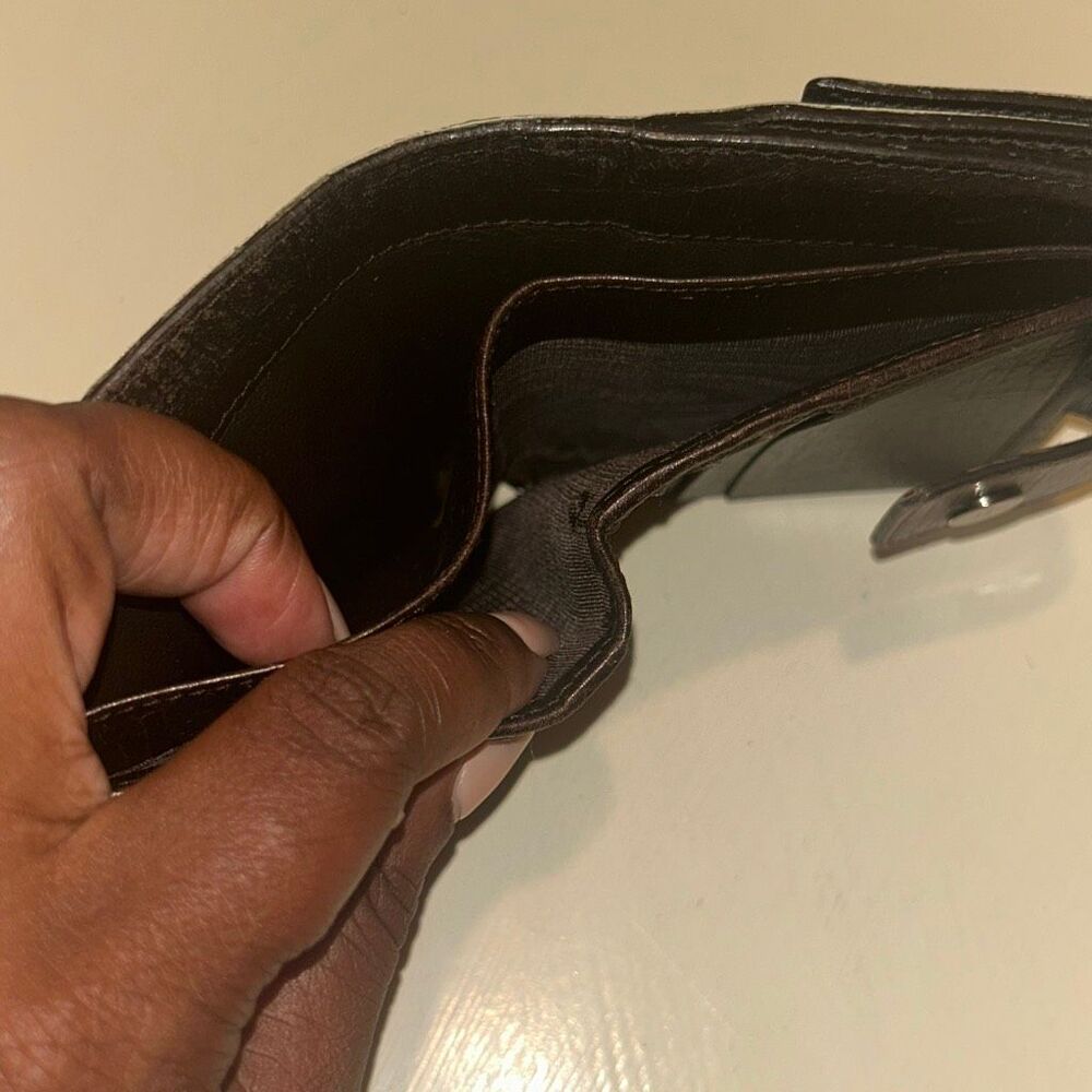 Gucci GG Monogram Coated Canvas Folding Wallet Brown PROJECT DIY UPCYCLE READ - Picture 11 of 13
